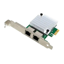 ORIENT XWT-R81L2PE, Сетевая карта PCI-Ex1 v1.1 2xRJ45 1GbE NIC, RTL8111F+ASM1182 chipset, 1 Гбит/с, 2 планки крепления 31231
