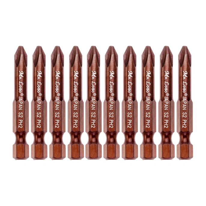 Биты для шуруповерта Mr.Logo PH2 x 50 мм, Сталь - S2, арт., 10 шт A050P2-10