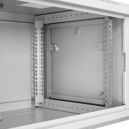 Шкаф телекоммуникационный 19" настенный 6U ExeGate EC-WM-6U.450.M.GREY (19”, 6U, 600x450x370mm (ШхГхВ), передняя дверь металл, съемные боковые панели, пыле- и влагозащита IP23, светло-серый RAL 7035) EX298611RUS
