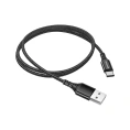 USB кабель Borofone bx54 ultra bright type-c, 1м, 3a, нейлон (черный) 0L-00050537