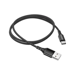 USB кабель Borofone bx54 ultra bright type-c, 1м, 3a, нейлон (черный) 0L-00050537
