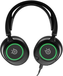 Гарнитура игровая SteelSeries Arctis Nova 3, для компьютера и игровых консолей, накладные, проводные, черный [61631]