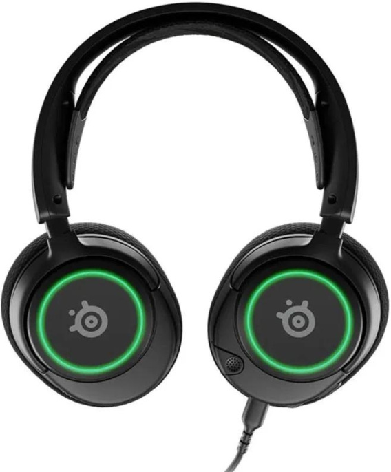 Гарнитура игровая SteelSeries Arctis Nova 3, для компьютера и игровых консолей, накладные, проводные, черный [61631]