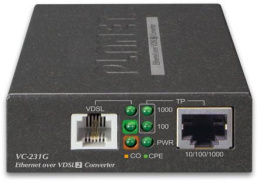 VC-231G конвертер Ethernet в VDSL2, внешний БП/ 1-Port 10/100/1000T Ethernet to VDSL2 Converter -30a profile w/ G.vectoring, RJ11