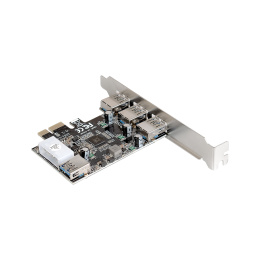 Контроллер ExeGate EXE-367 (PCI-E x1 v2.0, 3*USB3.0 ext. + 1*USB3.0 int., разъем доп.питания, VIA Labs Chipset VL805) EX283720RUS