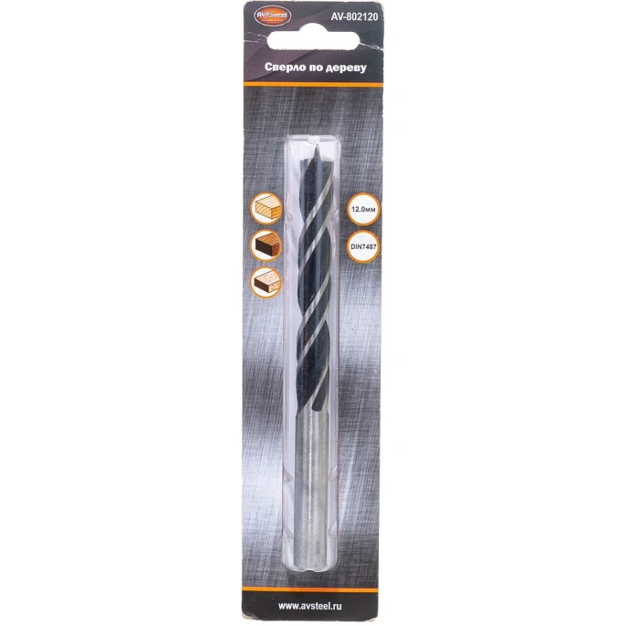 Сверло по дереву 12,0 мм AV Steel AV-802120