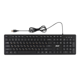 Клавиатура Acer OKW122, проводная, USB, мембранная, черный [zl.kbdee.00c]