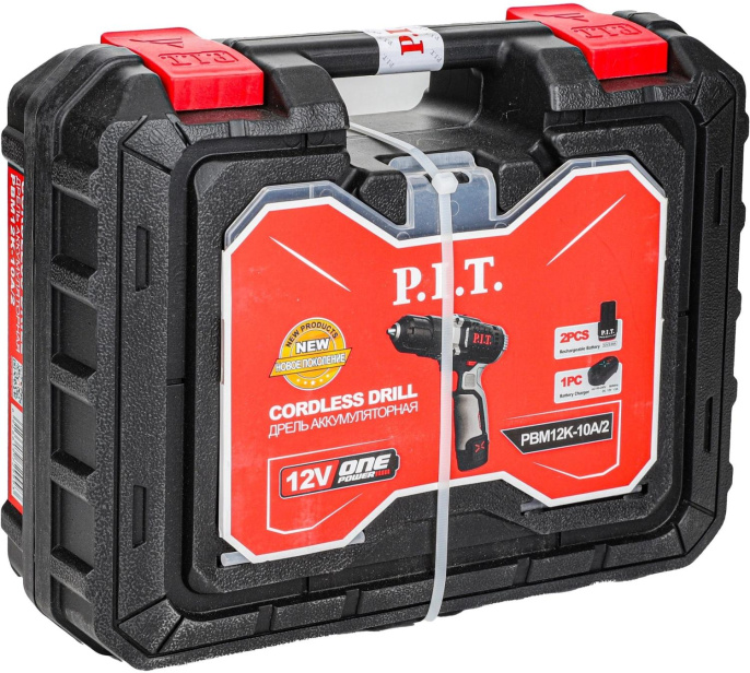 Дрель безударная P.I.T. PBM12K-10A/2 патрон:быстрозажимной реверс кейс в комплекте