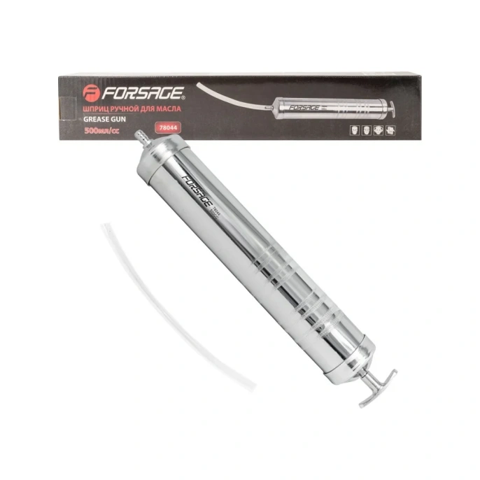Шприц для масла и других технических жидкостей Forsage Profi с гибким шлангом, 500 мл F-78044 51255