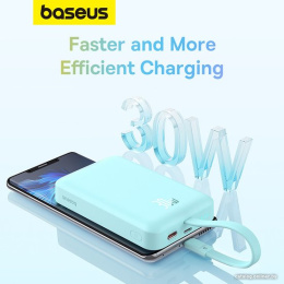 Портативное зарядное устройство Baseus P1002210B333-00 Magnetic Mini Wireless Fast Charge Type-C Edition 10000mAh 30W Peppermint Blue