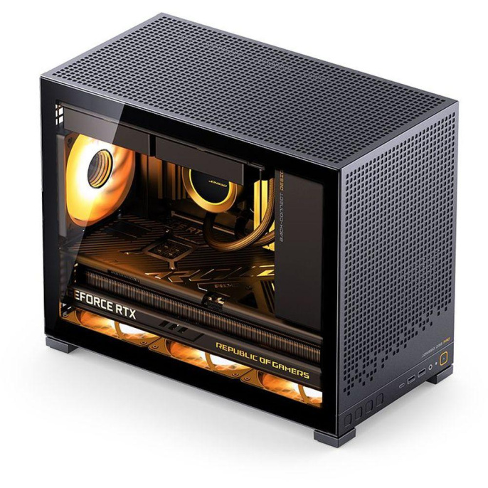 Корпус без блока питания Case JONSBO D32 PRO, Mini-Tower, TG, no fan, 2xUSB-A 3.2 + 1xUSB-C 3.2, mATX, mDTX, mITX Black (D32 PRO BLACK)