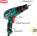Дрель-шуруповерт Hammer Flex 280 Вт, 10 мм, 0-750 об/мин, реверс, 22 Нм DRL400A