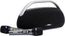 Портативная колонка MEG SSA062BL, 60Вт, Bluetooth 5.3, караоке, сабвуфер, время работы 16ч, черная