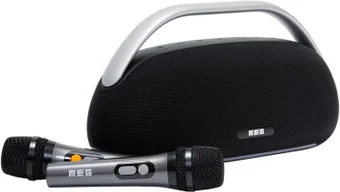 Портативная колонка MEG SSA062BL, 60Вт, Bluetooth 5.3, караоке, сабвуфер, время работы 16ч, черная