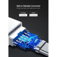 Переходник UGREEN US173-30155, Type C (M) to USB-A 3.0 (F), OTG, скорость до 5 Гбит/с, пластиковый, White