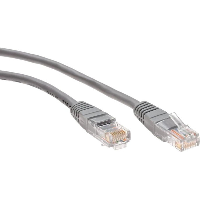 Патчкорд/ Патчкорд литой "Telecom" UTP кат.5е 0,5м серый NA102--0.5M