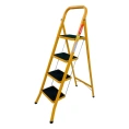 Стальная стремянка LadderBel 4 ступени с антискользящим покрытием, манго STR-ST-4WSRM-OR