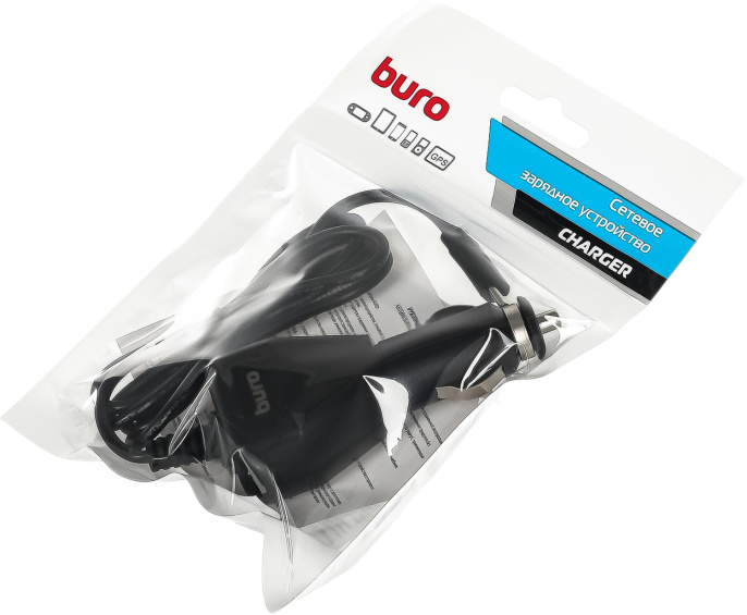 Автомобильное зарядное устройство Buro BUCC1, USB-C, 10Вт, 2A, черный [bucc10s00cbk]