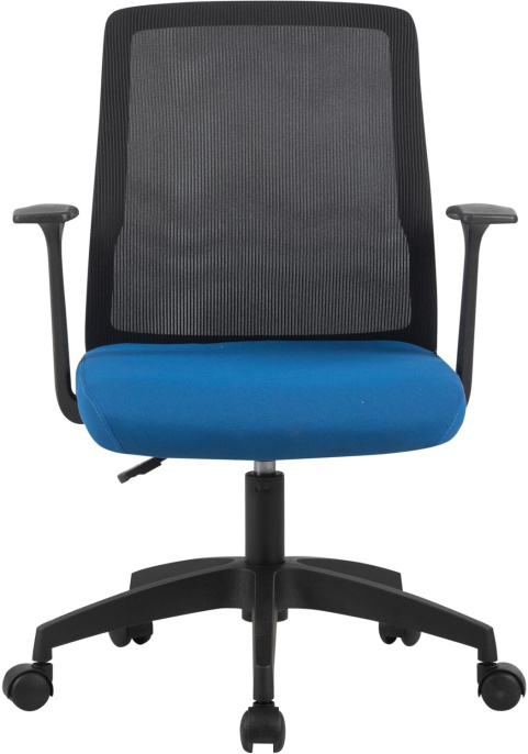 Кресло Cactus CS-MC222-BKBL, сетка/ткань, до 100кг, фиксированные подлокотники,  темно-синий