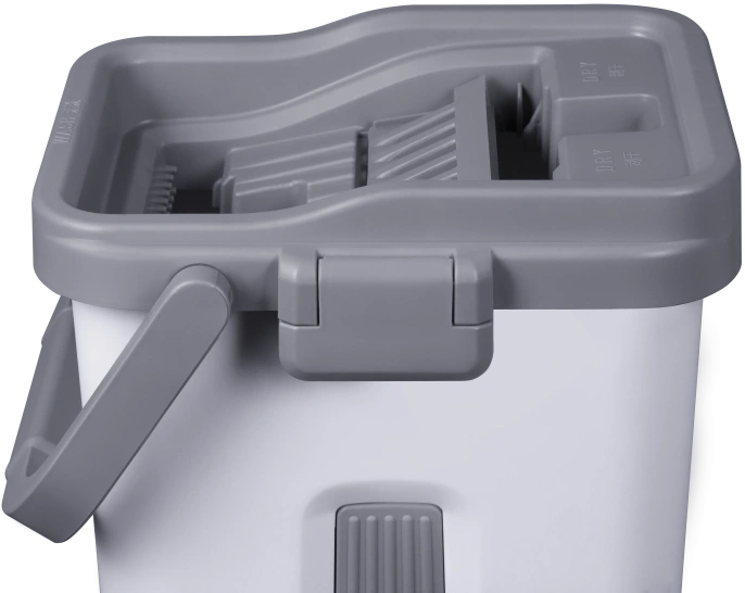 Набор для уборки со шваброй DEFENDER CM-401 серый,ведро 5л, 2 насадки,28401