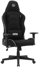 Кресло Cactus CS-CHR-MC04-BBK, ткань, до 150кг, регулируемые 2D подлокотники,  черный