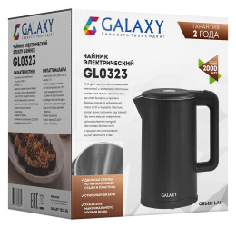 GALAXY LINE Чайник электрический Galaxy GL 0323 1.7л. 2000Вт черный корпус: пластик ГЛ0323ЧЕРН