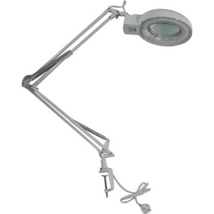 Rexant 31-0001 Лупа на струбцине , круглая, 3D, с подсветкой, белая