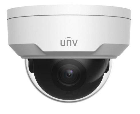 Камера Uniview Видеокамера IP купольная антивандальная, 1/3" 4 Мп КМОП @ 30 к/с, ИК-подсветка до 30м., 0.01 Лк @F2.0, объектив 4.0 мм, DWDR, 2D/3D DNR, Ultra 265, H.265, H.264, MJPEG, 2 потока, детекция движ IPC324LB-SF40K-G