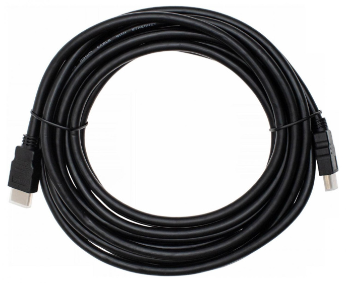 Кабель аудио-видео Cactus CS-HDMI.1.4-5,  HDMI (m) -  HDMI (m),  ver 1.4,  5м, GOLD,  черный