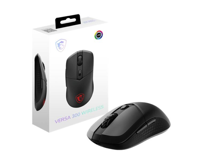Мышь беспроводная MSI VERSA 300 W MS-8ZBD, игровая, Bluetooth/Радио, оптическая, USB, 8000dpi, черный [s12-4301260-cla]