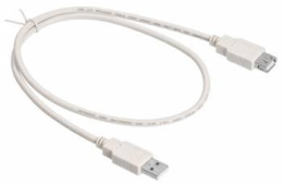 Кабель-удлинитель USB2.0 Buro USB2.0-AM-AF-0,75M, USB A m - USB A f , 0.75м, белый [usb2.0-am-af-0,75m ]