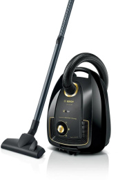 Пылесос Bosch BGL38GOLD, 1700Вт, черный/золотистый