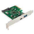 Контроллер ExeGate EXE-320-1A1C 10Gbps (PCI-E x4 v3.0, USB3.2 Gen2 1xType-A + 1xType-C ext., SuperSpeed+ скорость до 10 Гбит/с, разъем доп.питания, ASMedia Chipset ASM1142) EX298302RUS