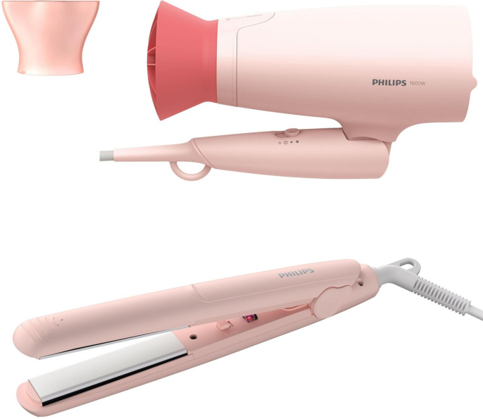 Фен Philips BHP398/00, 1600Вт, розовый
