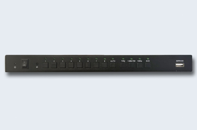 TNTV/TNT MMS-0801PSES Переключатель/коммутатор презентационный, электрон., HDMI, 8 1 монитор, без шнуров, до 4K 3840x2160 30Hz;HDTV 480p/720p/1080i/1080p;пульт Д/У;порт RS232;DC 24V