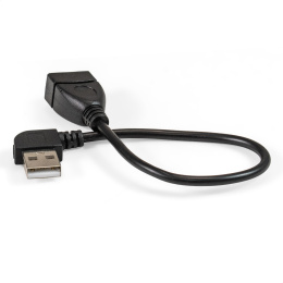 Удлинитель USB 2.0 ExeGate EX-CC-USB2-AMAF-0.15L Am/Af, угловой 90-градусный коннектор горизонтальный левый , 0,15м EX299703RUS