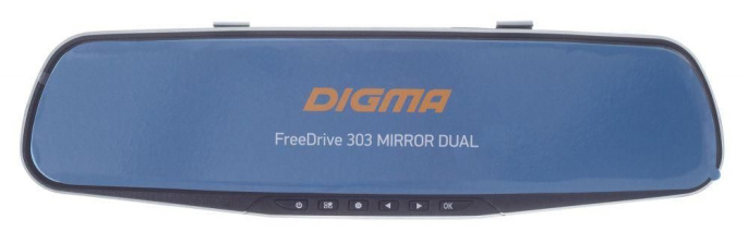 Видеорегистратор DIGMA FreeDrive 303 MIRROR DUAL, черный