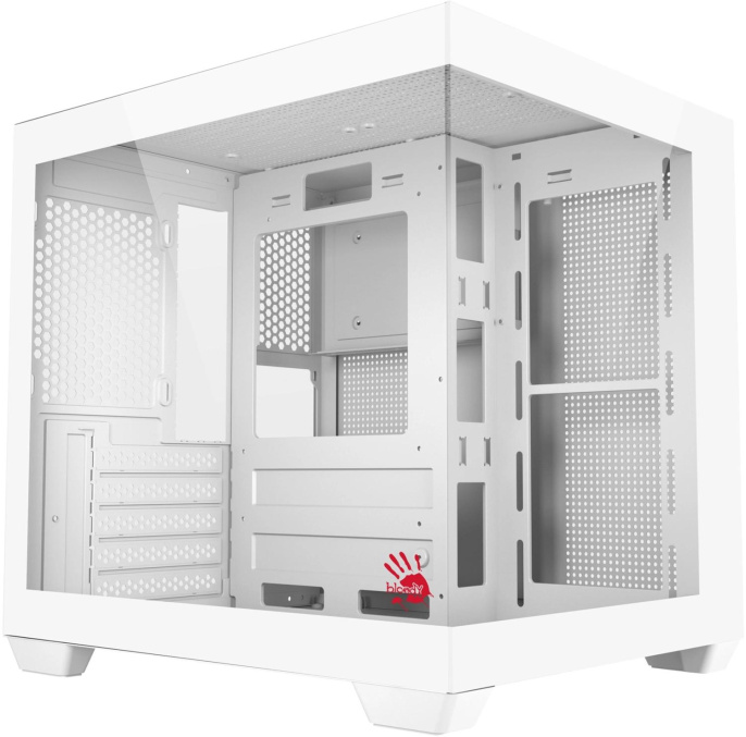 Корпус mATX BLOODY CC-121, Mini-Tower, без БП,  белый [cc-121-wh]