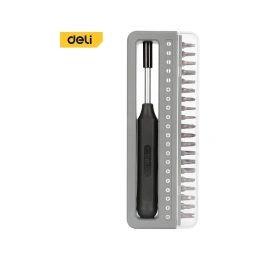 Набор прецизионных отверток Deli DL241041 40 бит, сталь S2 + Cr-V, пластиковый кейс 147039