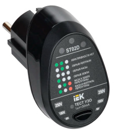 Тестер розеток IEK ARMA2L 5 ST02D черный [a2l5-st14-02]