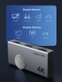 Переключатель CABLETIME CP33G (CT-HS4K-AG) 2-в-1, HDMI 2.0, 4K@60 Гц, космический серый