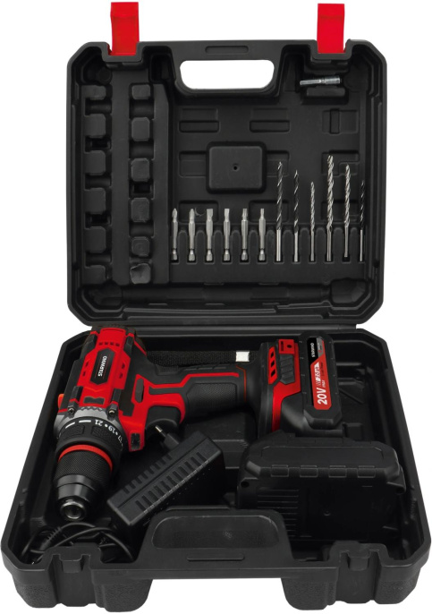 Дрель-шуруповерт Starwind CD20-2.0/2.0S1 40Вт аккум. патрон:быстрозажимной кейс в комплекте