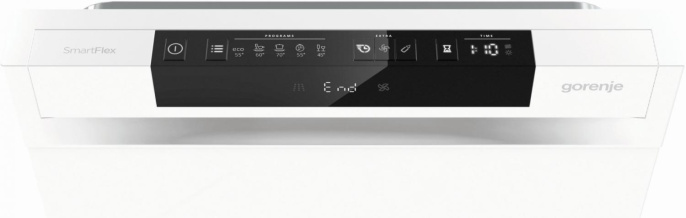 Посудомоечная машина Gorenje GS531E10W 2 корзины , узкая, напольная, 44.8см, загрузка 9 комплектов, белая