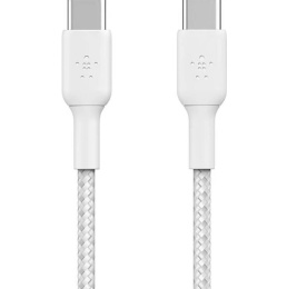 Кабель Belkin BoostCharge Braided 60W USB-C To USB-C 2.0 Cable. Длина: 0,15м. Цвет: белый