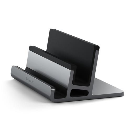 Настольная двойная подставка Satechi Dual Vertical Laptop Stand для ноутбуков и планшетов. Цвет: серый космос