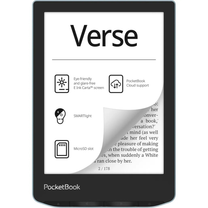 Электронная книга PocketBook 629 Bright Blue CIS PB629-2-CIS E Ink Carta, 758x1024, 6'', DPI 212, 16 отенков серого, 2 x 1 ГГц, RAM 512MB, 8