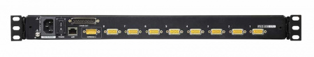 KVM консоль ATEN 17" 1-Local/Remote Share Access 8-Port PS/2-USB VGA Single Rail LCD KVM over IP switch CL5708IM-ATA-RG