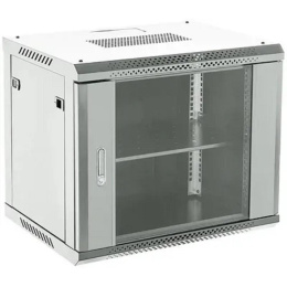 Шкаф коммутационный REXANT 04-0664-111 настенный,  стеклянная передняя дверь,  6U,  600x368x450 мм