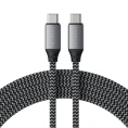 Кабель Satechi USB-C to USB-C 100W, длина 2 м. Цвет: серый космос.
