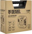 Компрессор поршневой Denzel DL1100 безмасляный 1100Вт черный